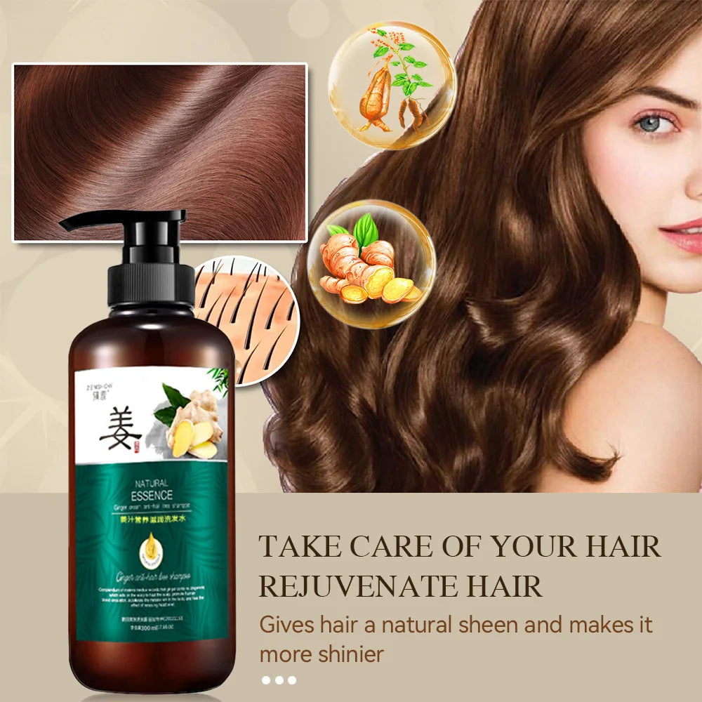 Silky Supple Shampoo Hair Oil Ginger Essence Natural Extract Smooth  500ml