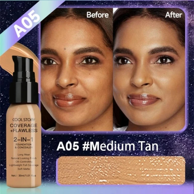 Matte Waterproof BB Cream – Long-Lasting, Hydrating 10-Color Foundation