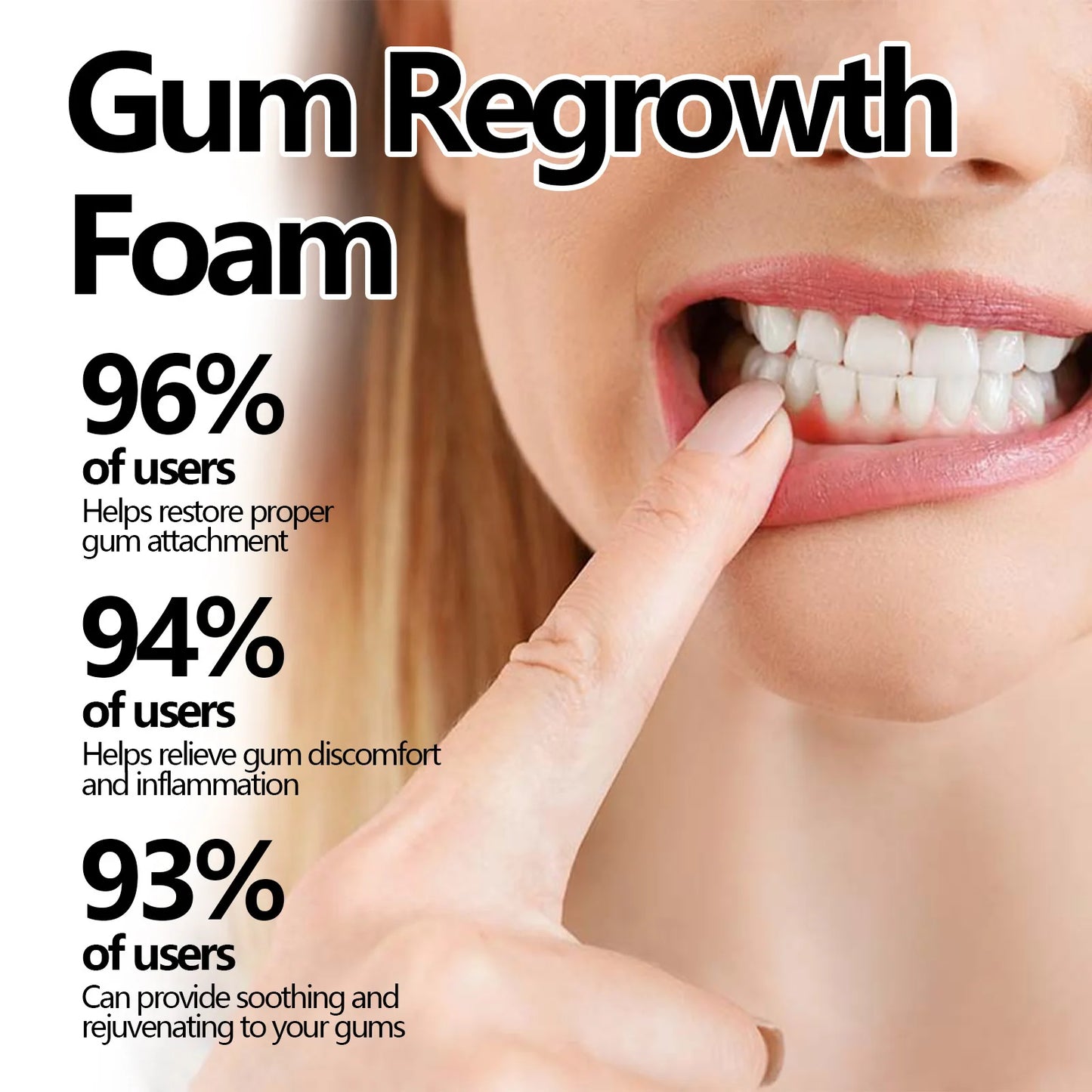 Gum Regrowth Foam Repair Gingival Teeth Whiten Remove