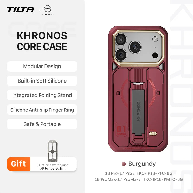 Khronos Core For iPhone 18 Pro/Pro Max Case 17 Pro/Pro Max Interchangeable Magnetic Backplates Kickstand Backplate
