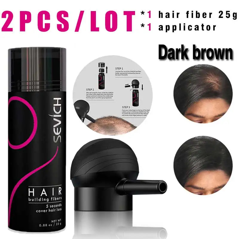 Hair Building Fiber Set Cover Sparse Hair Or Bald Spots Hair Loss Regrowth