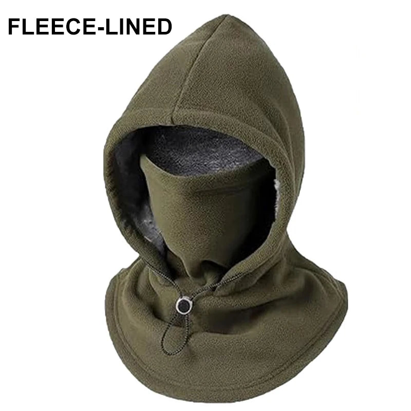 Warm Fleece Balaclava with Mask Thickened Windproof Neck Warmer Earflap Hat Unisex