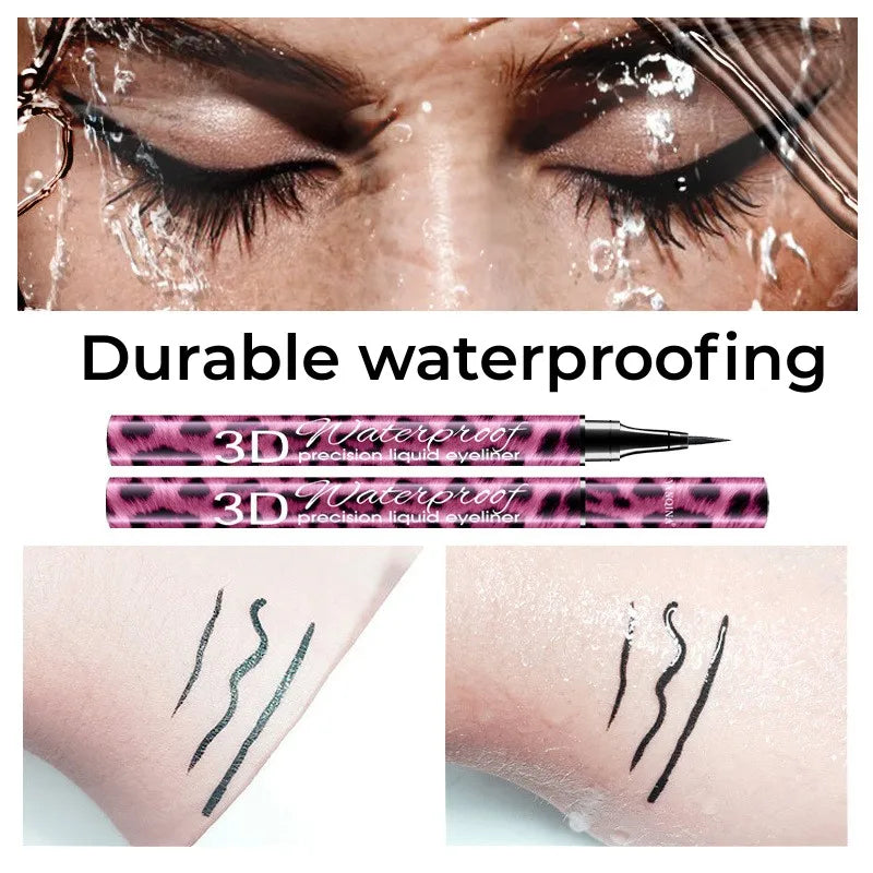 36-Hour Lasting Curling Eyeliner +4D Fiber Mascara Elongate Eyelashes