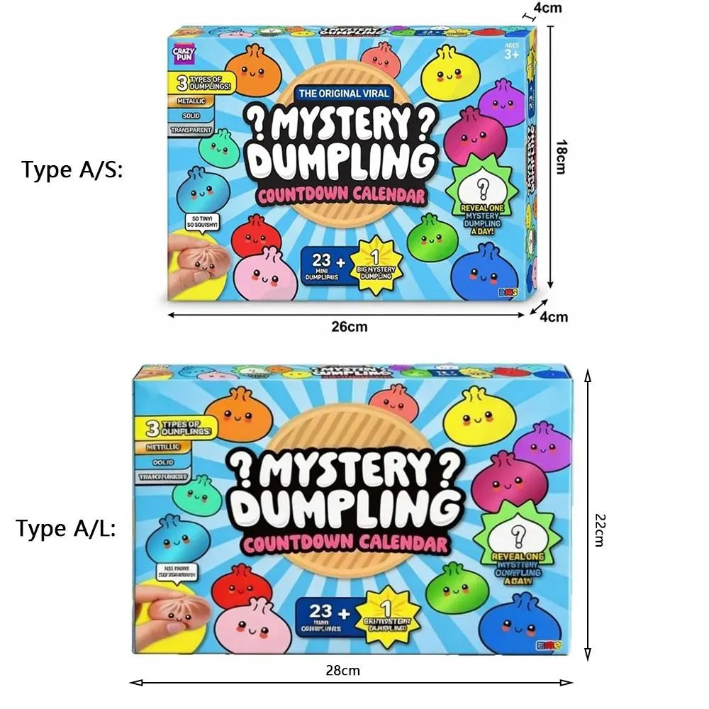 Soft Mystery Dumpling Advent Calendar Fidget Anxiety Relief 24-Day Countdown Calendar Decompression Slow Resilience