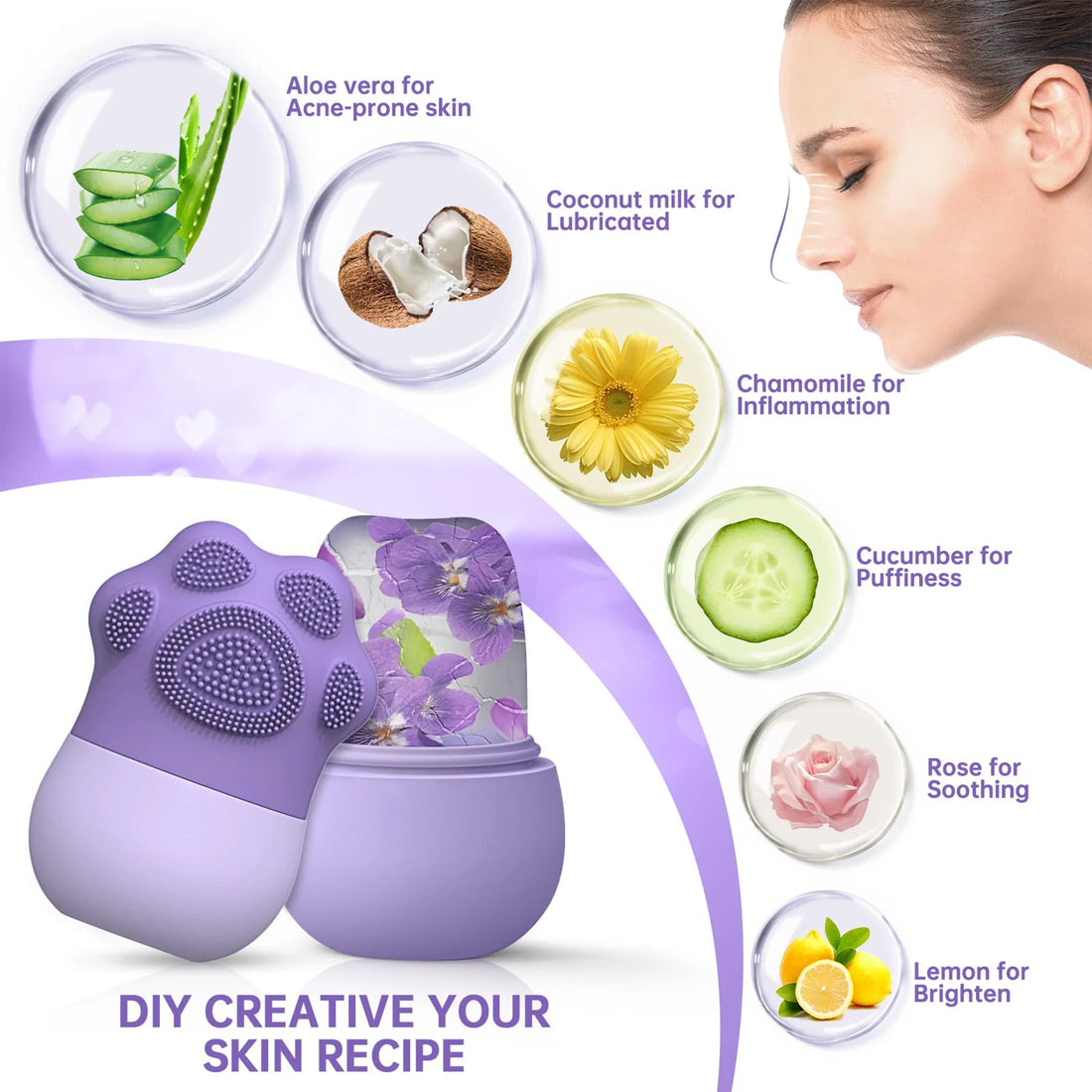 Silicone Ice Face Roller