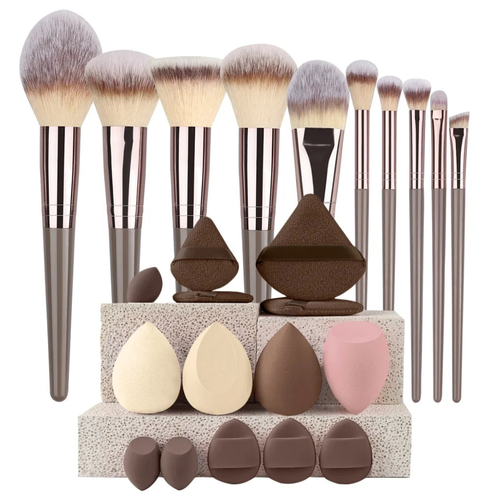 3-20Pcs Premium Foundation Makeup Brushes Set