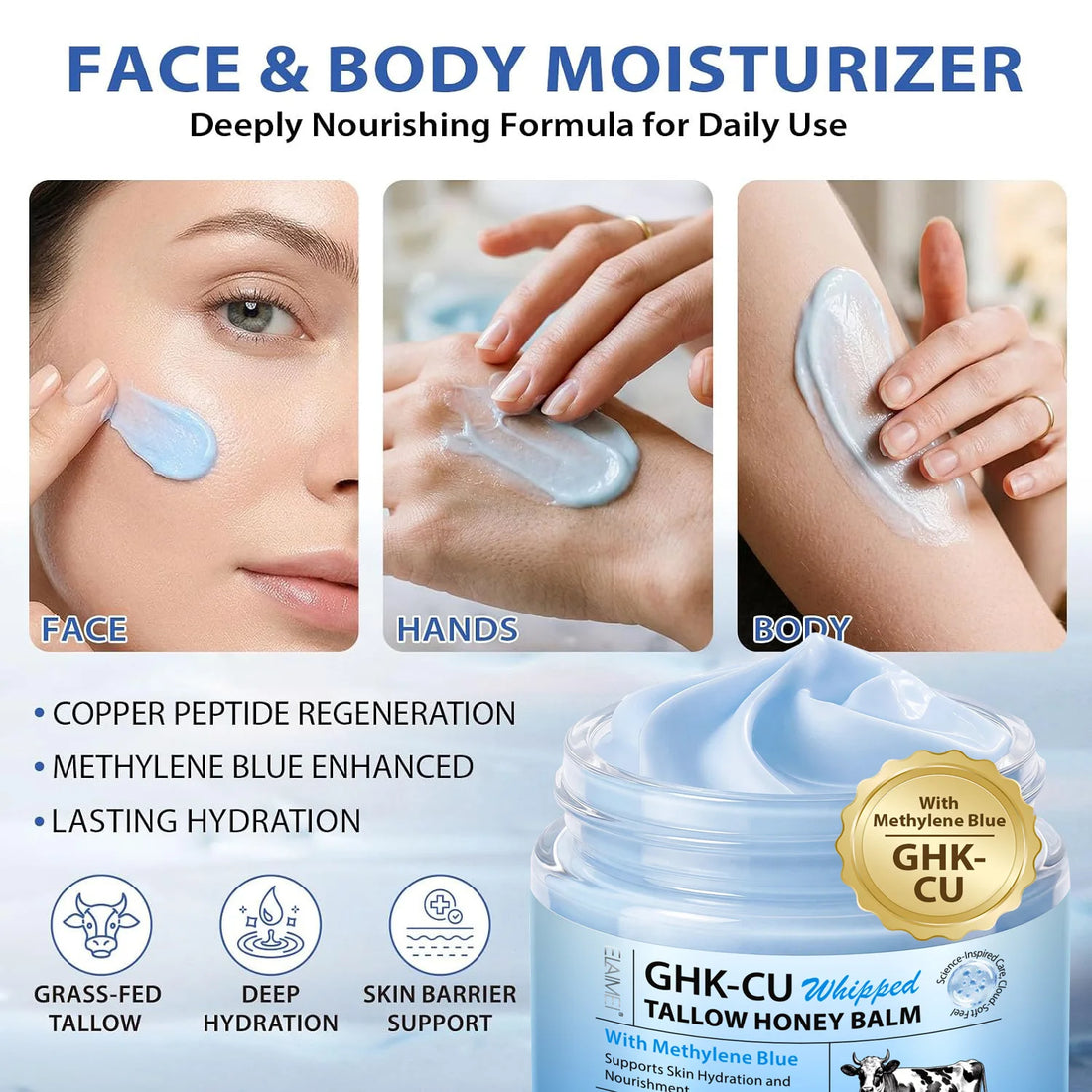 Copper Peptide Tallow Honey Face Balm