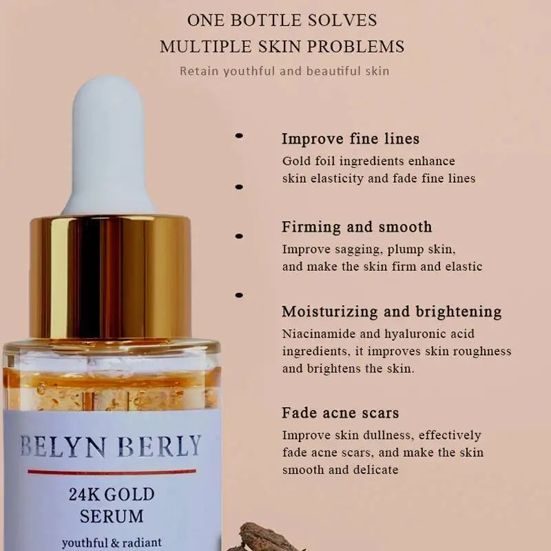 2PCS  24K Gold  Face Serum + Collagen Facial Serum