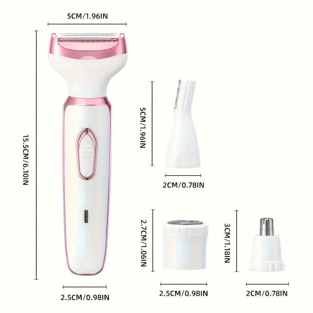 4 in 1  Women Electric Shaver  Body Hair Remover Epilator Painless Cordless Trimmer Razor Lady Gifts