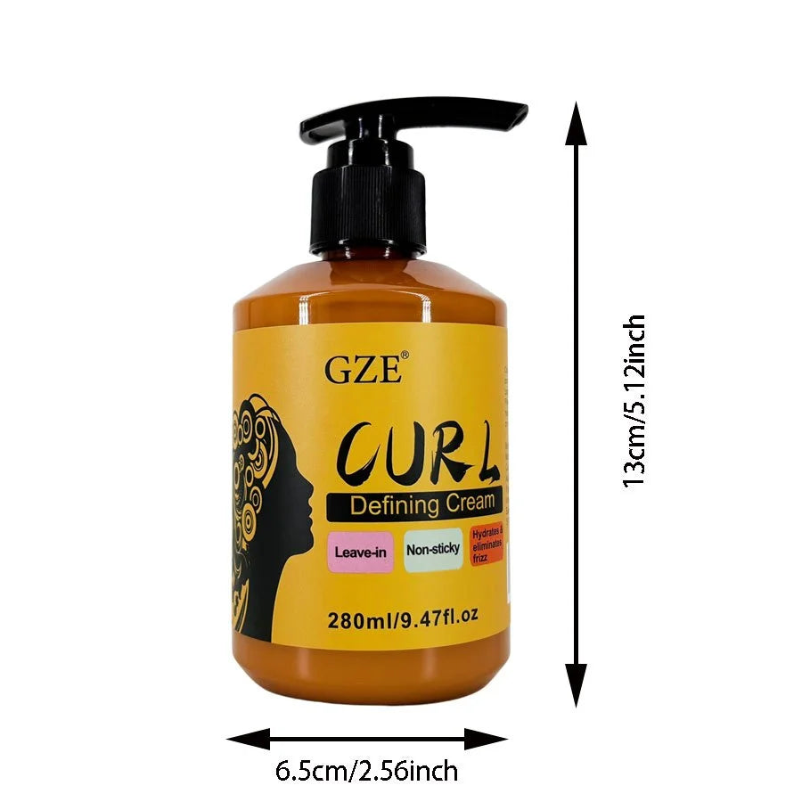 Curl Defining Cream 3 in 1 Leave-in Conditioner Non-sticky Hydrates & Eliminates Frizz Curling Cream
