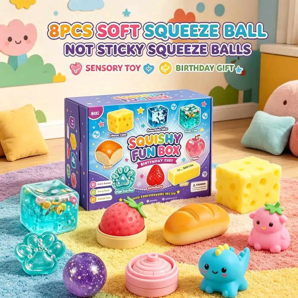 8-Piece Set Mystery Box Slow Rising Squeeze Fidget Toys