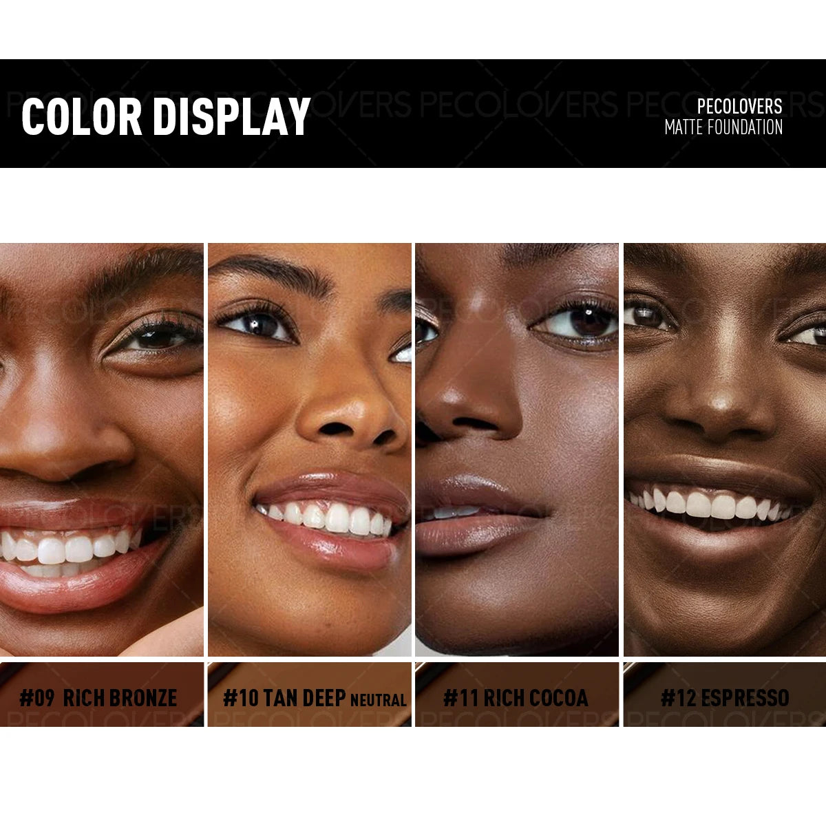 Full Coverage Waterproof Foundation – Oil-Control, Long-Lasting, Multi-Tone Fit