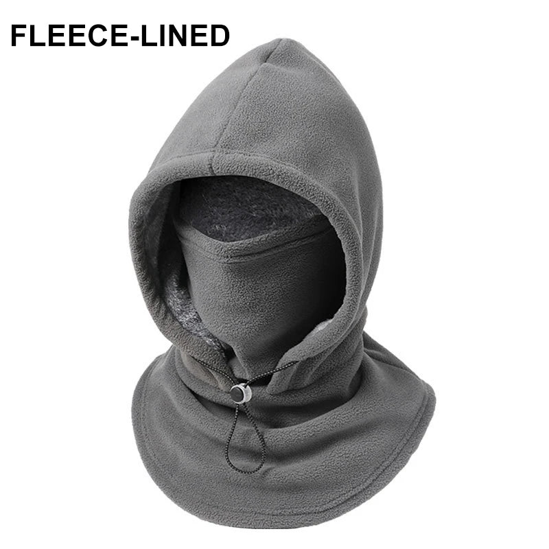 Warm Fleece Balaclava with Mask Thickened Windproof Neck Warmer Earflap Hat Unisex