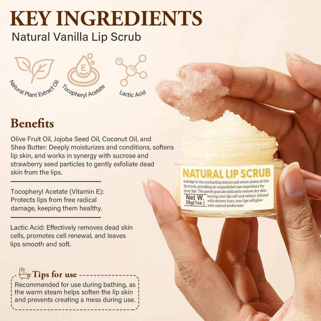Vegan Exfoliating Lip Scrub