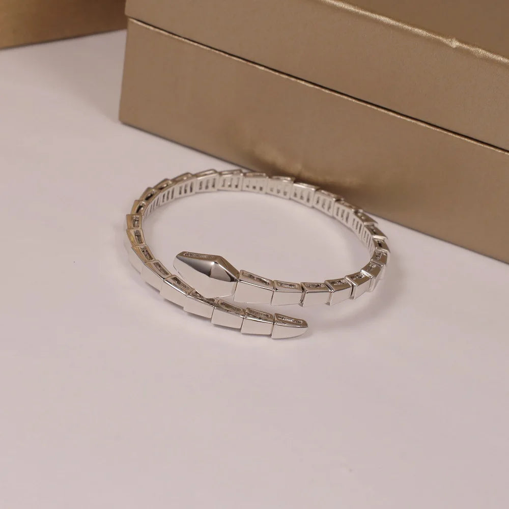 Snake-Shape Women's Bracelet  Luxury Gold