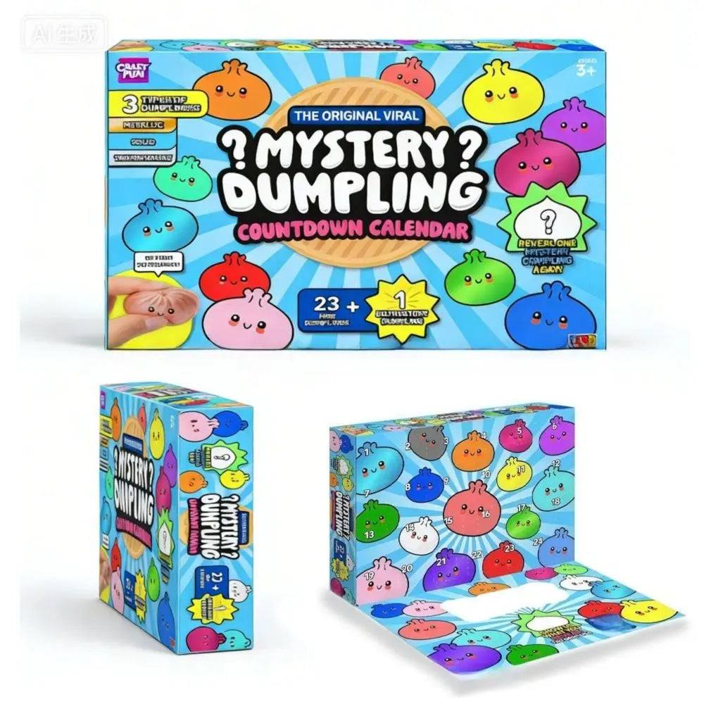 Soft Mystery Dumpling Advent Calendar Fidget Anxiety Relief 24-Day Countdown Calendar Decompression Slow Resilience