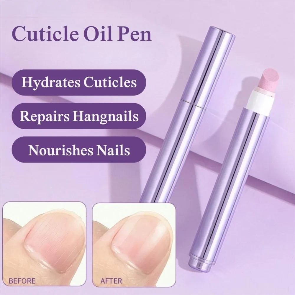 3-in-1 Cuticle Pusher Nail Oil Pen Portable Ceramic Cuticle Oil Pusher Pen