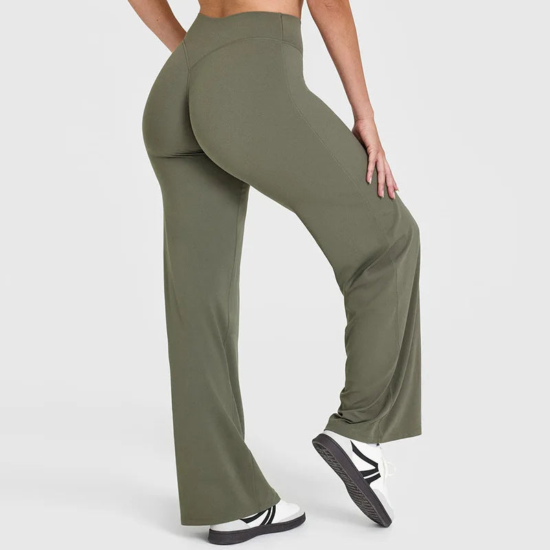 Sport Trousers SoftMotion Straight-Leg Pants Women's High Waist Yoga Bottoms GYM Naked Feel Pilates Running