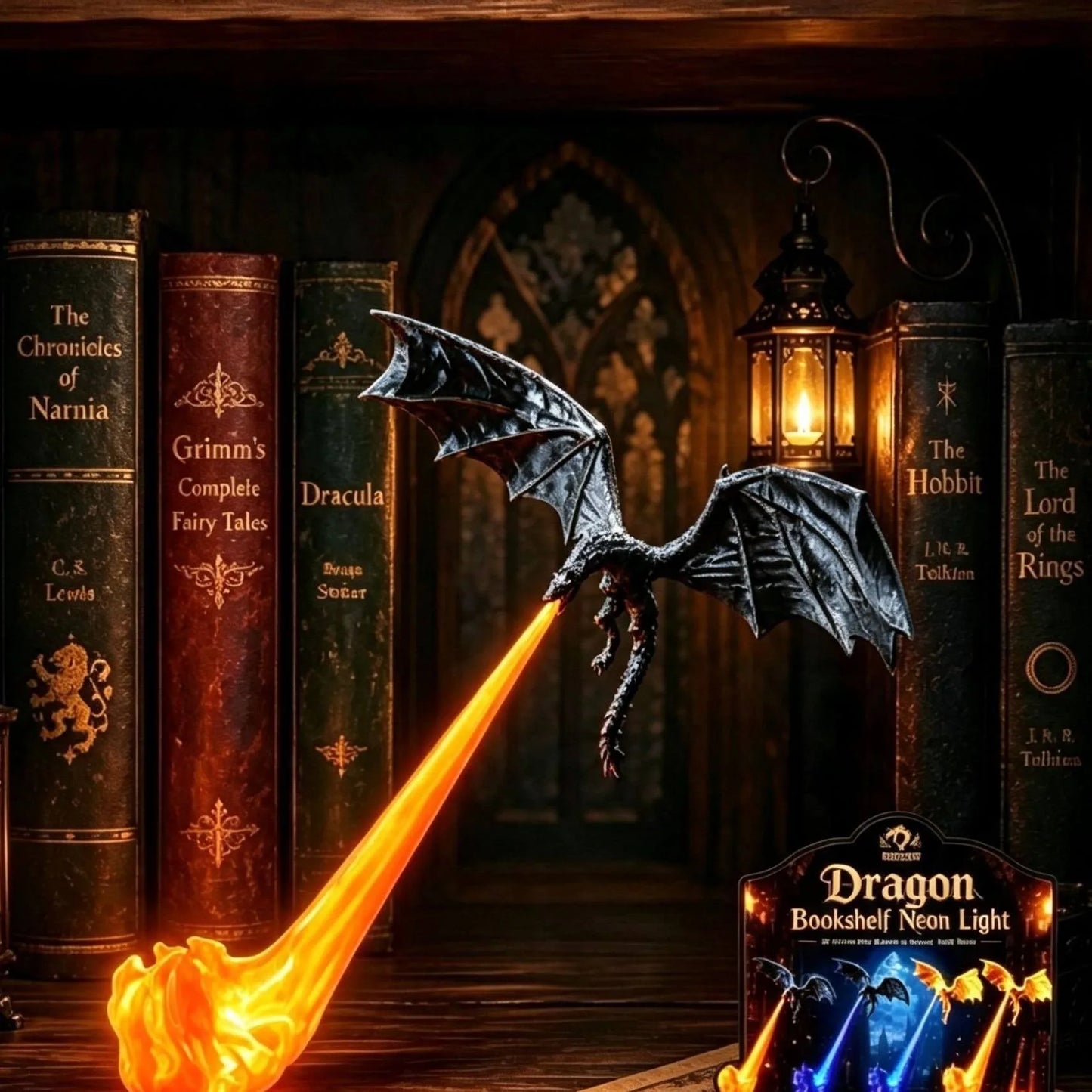 Dragon Breath Black Tech Desktop Decoration Glowing 3D Printed Toy