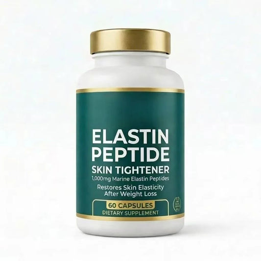 Elastin Peptide Skin Tightener, 1000mg Marine Elastin for Skin Elasticity & Firming After Weight Loss, 60 Capsules
