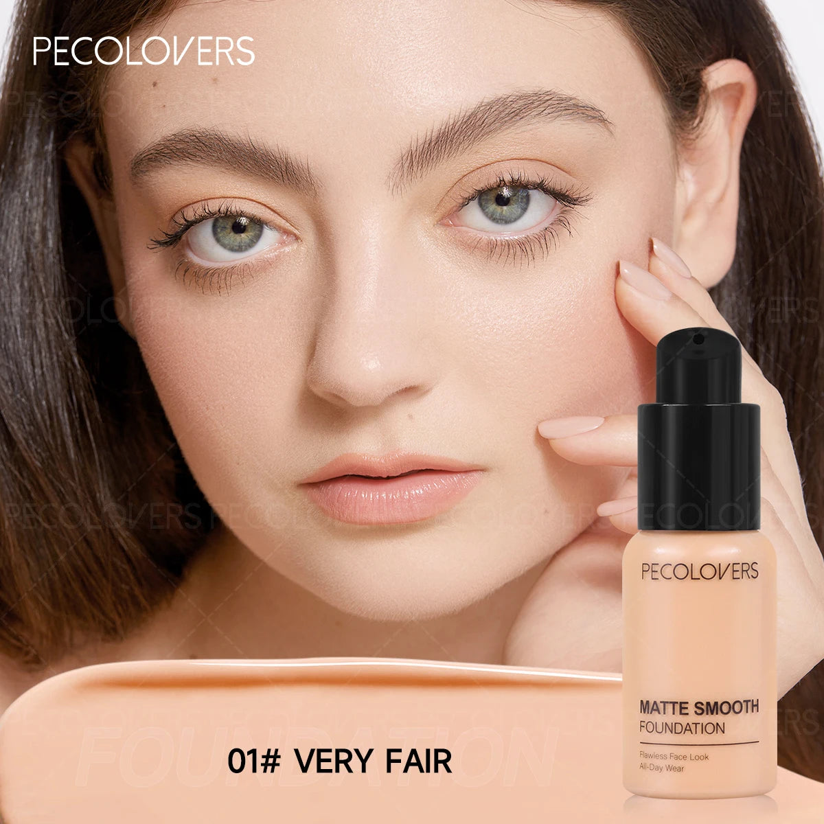 Full Coverage Waterproof Foundation – Oil-Control, Long-Lasting, Multi-Tone Fit