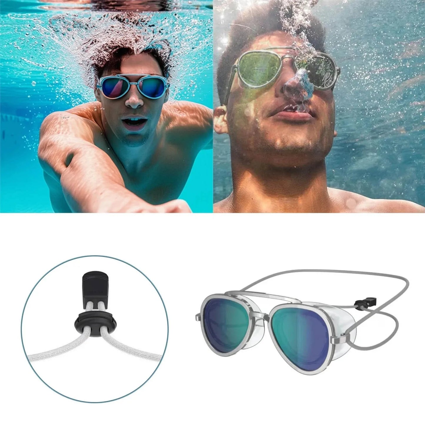 Full-View Anti-Fog Swimming Goggles for Adults
