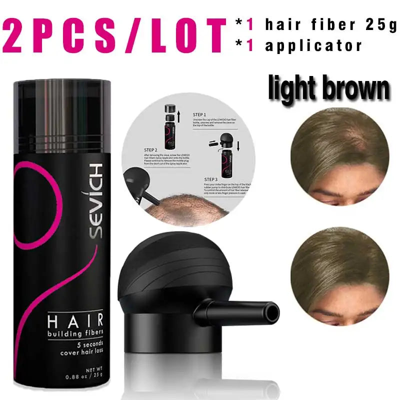 Hair Building Fiber Set Cover Sparse Hair Or Bald Spots Hair Loss Regrowth