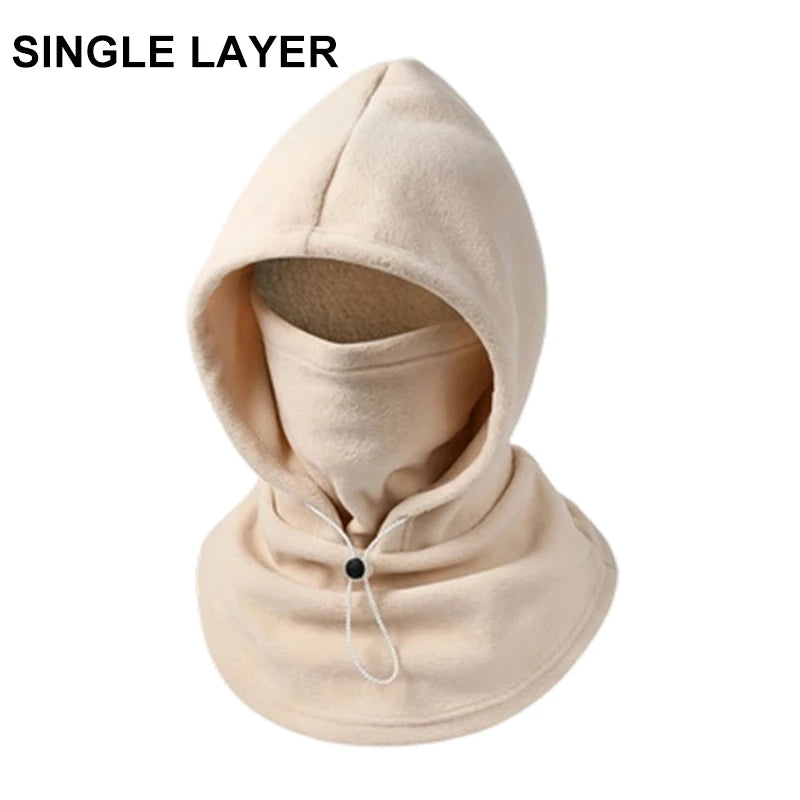 Warm Fleece Balaclava with Mask Thickened Windproof Neck Warmer Earflap Hat Unisex