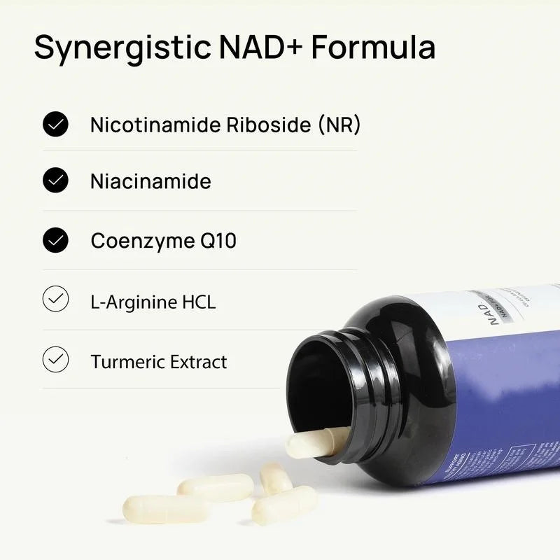 NAD+ Supplements Capsules for Men with Resveratrol CoQ10 and Zinc Cellular Energy Antioxidant Support -PREMIUM EDITION