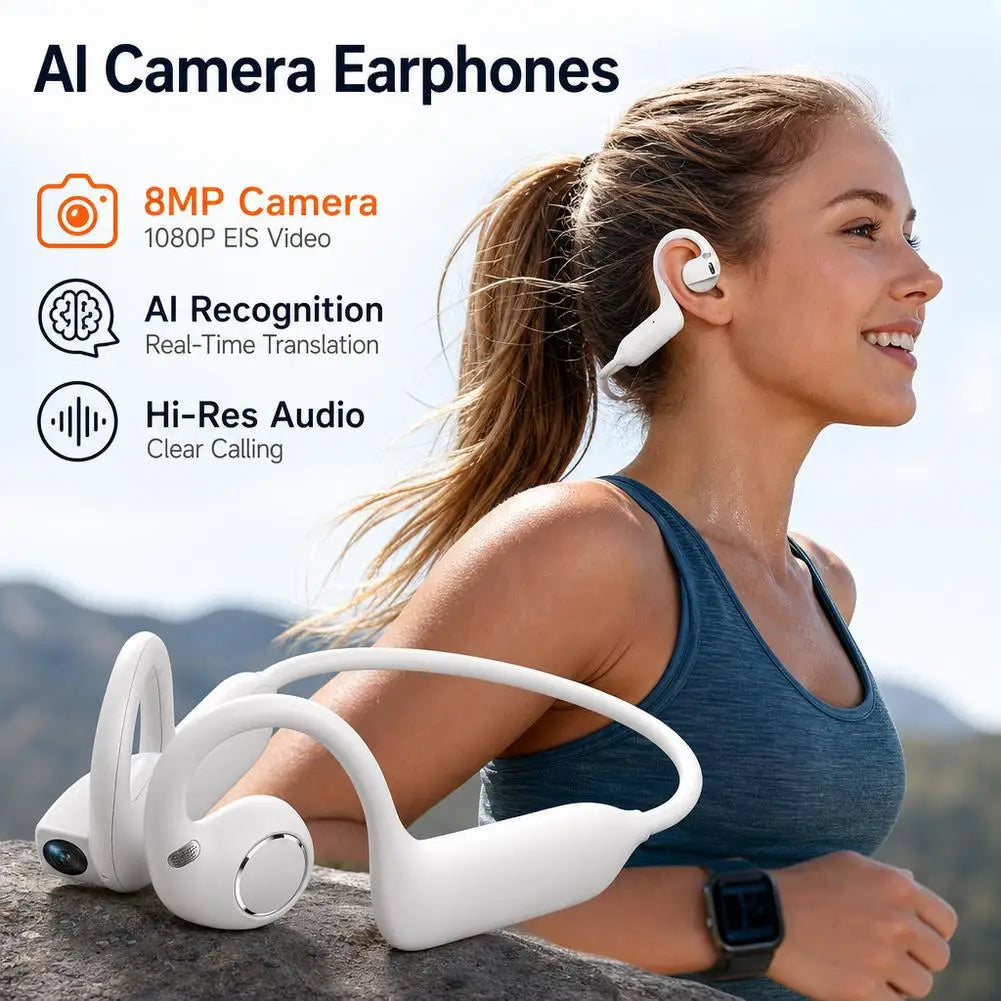 Smart Camera Bluetooth Earphone Portable Smart AI Translation Earbuds