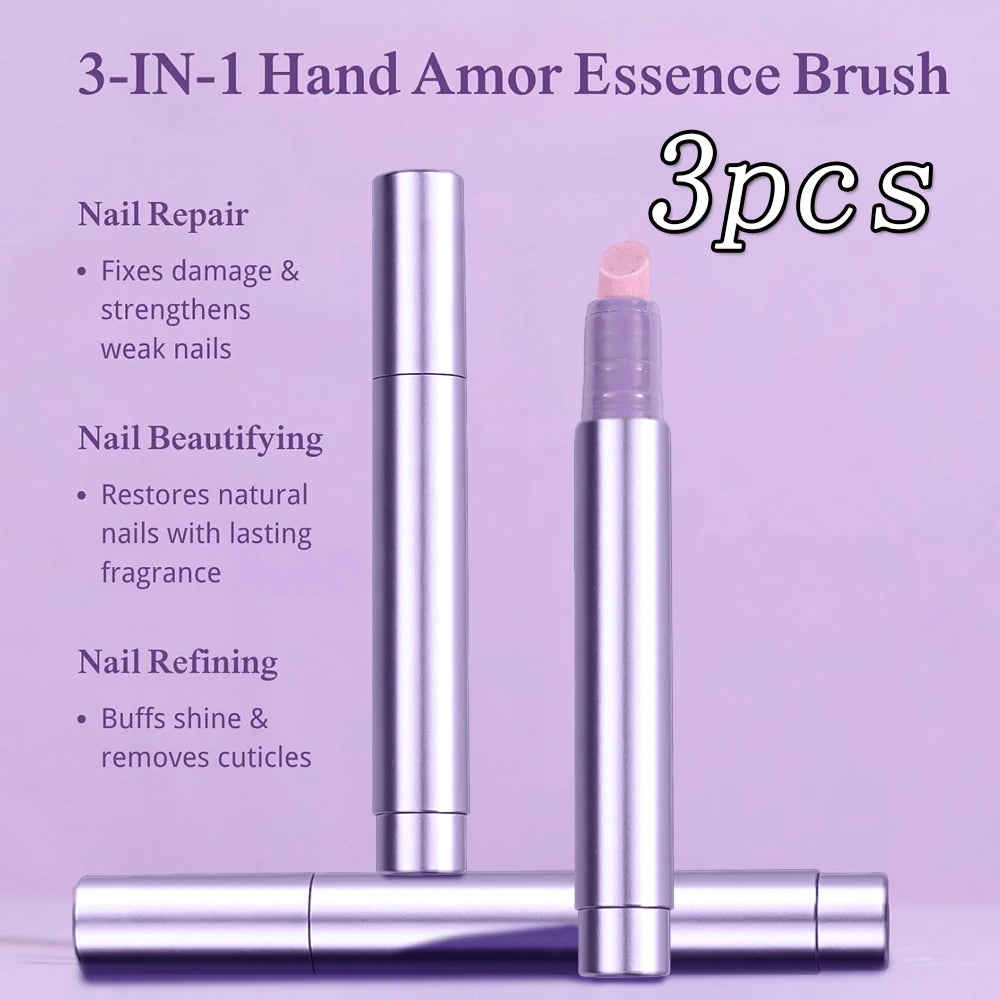 3-in-1 Cuticle Pusher Nail Oil Pen Portable Ceramic Cuticle Oil Pusher Pen