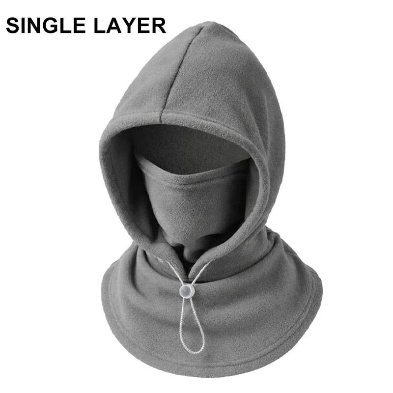Warm Fleece Balaclava with Mask Thickened Windproof Neck Warmer Earflap Hat Unisex