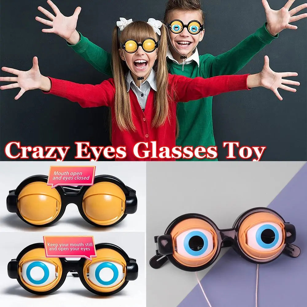 Party Eyewear Funny Glasses Crazy Eyes Props for Adult Kids Crazy Blink Big Frog Eye Plastic Toy Accessories