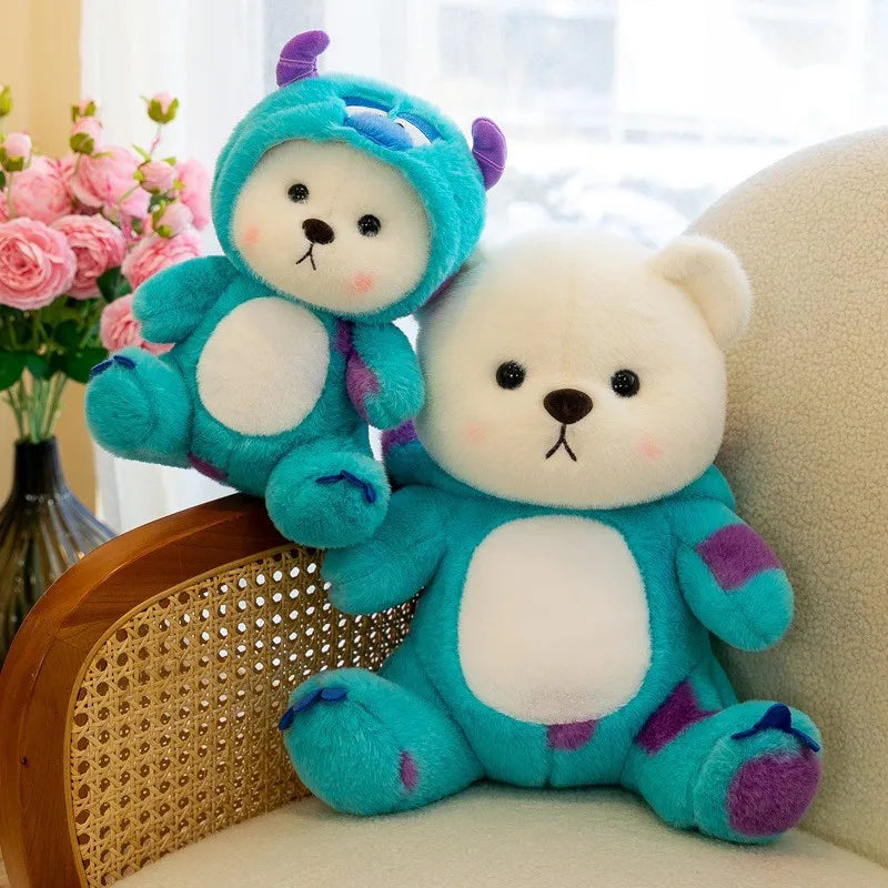Cute Bear Turn Into Disney Stitch Plush Toys Cartoon Animals Dolls For Birthday Christmas Gifts