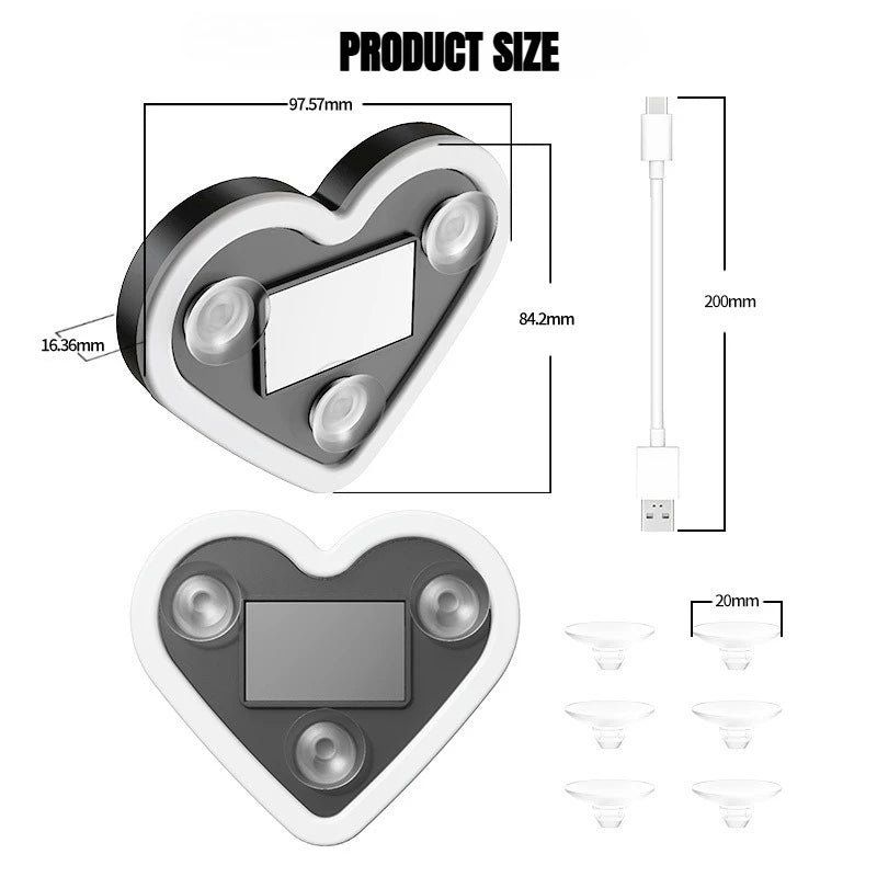 Universal Solar Car LED Window Decoration Heart Neon Light