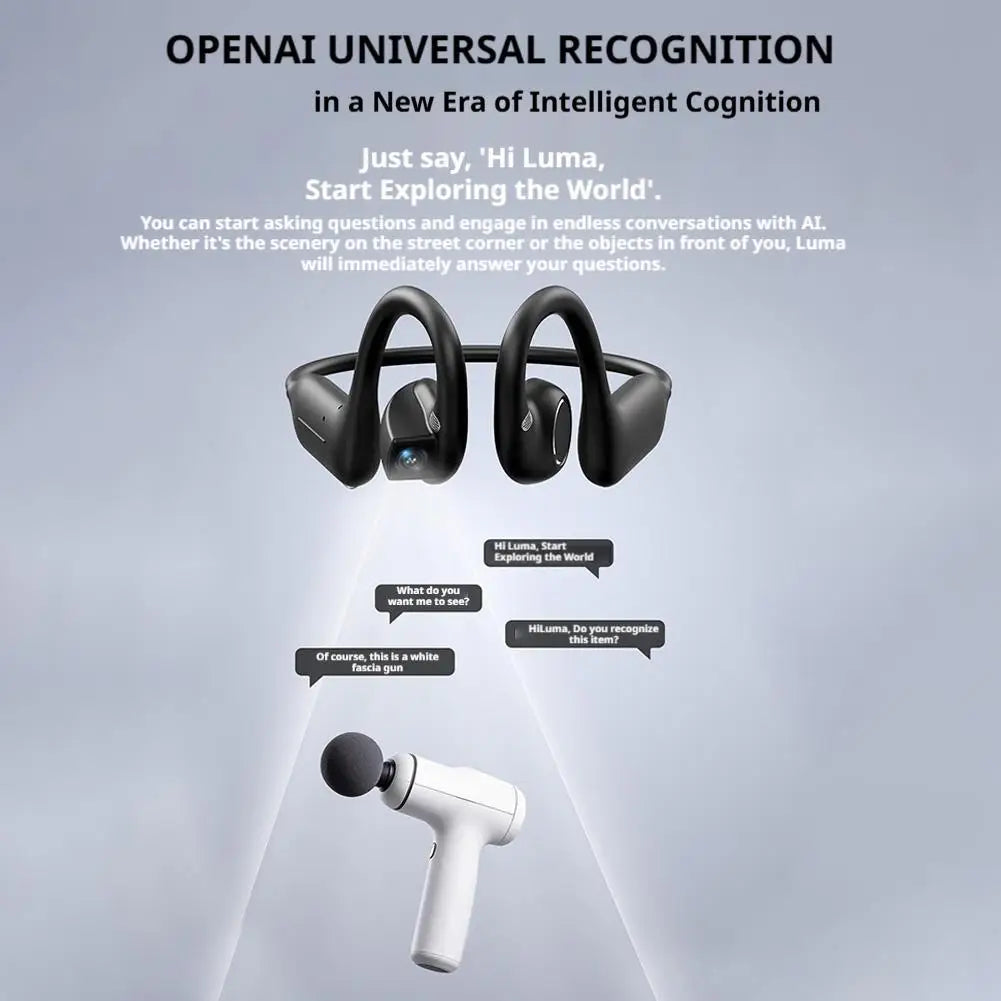 Smart Camera Bluetooth Earphone Portable Smart AI Translation Earbuds