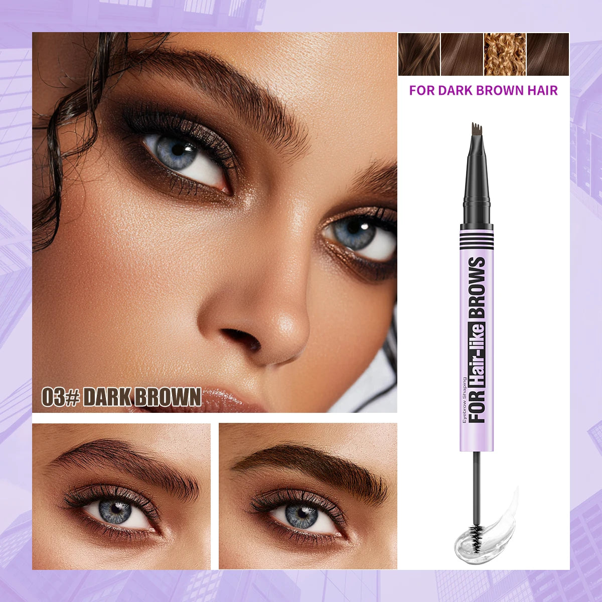 Waterproof Eyebrow Gel Pen – Long-Lasting Tattoo Liquid Brow Cream