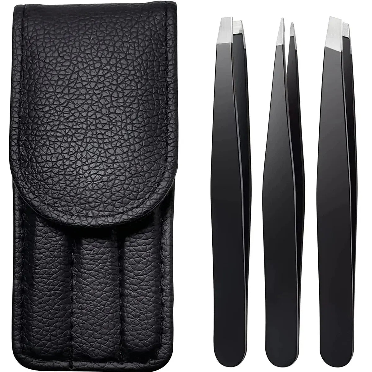 Tweezers Set 3-4pcs Premium Stainless Steel Eyebrow Precision Sharp Tip Tweezers