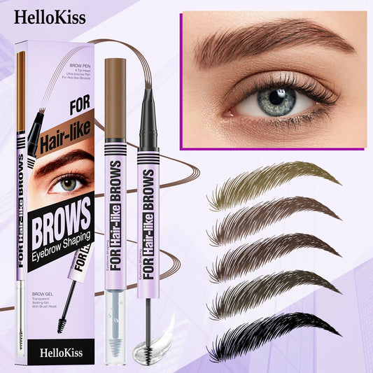 Waterproof Eyebrow Gel Pen – Long-Lasting Tattoo Liquid Brow Cream