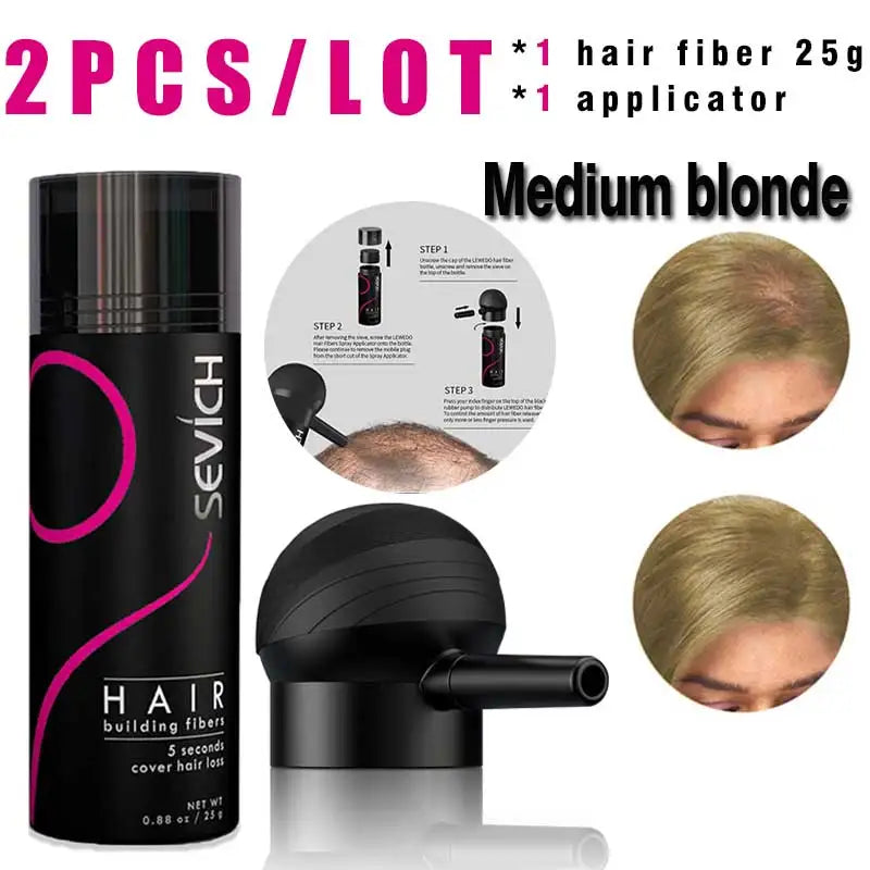 Hair Building Fiber Set Cover Sparse Hair Or Bald Spots Hair Loss Regrowth