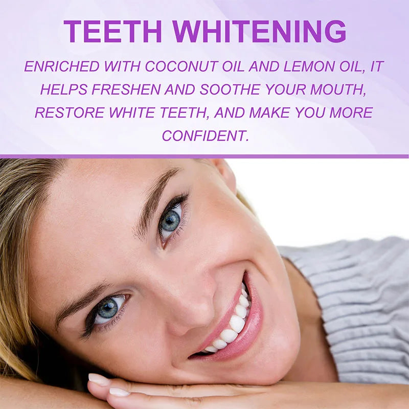 14pcs/box Teeth Bleaching Strip Purple Dental Cleaning Whitener