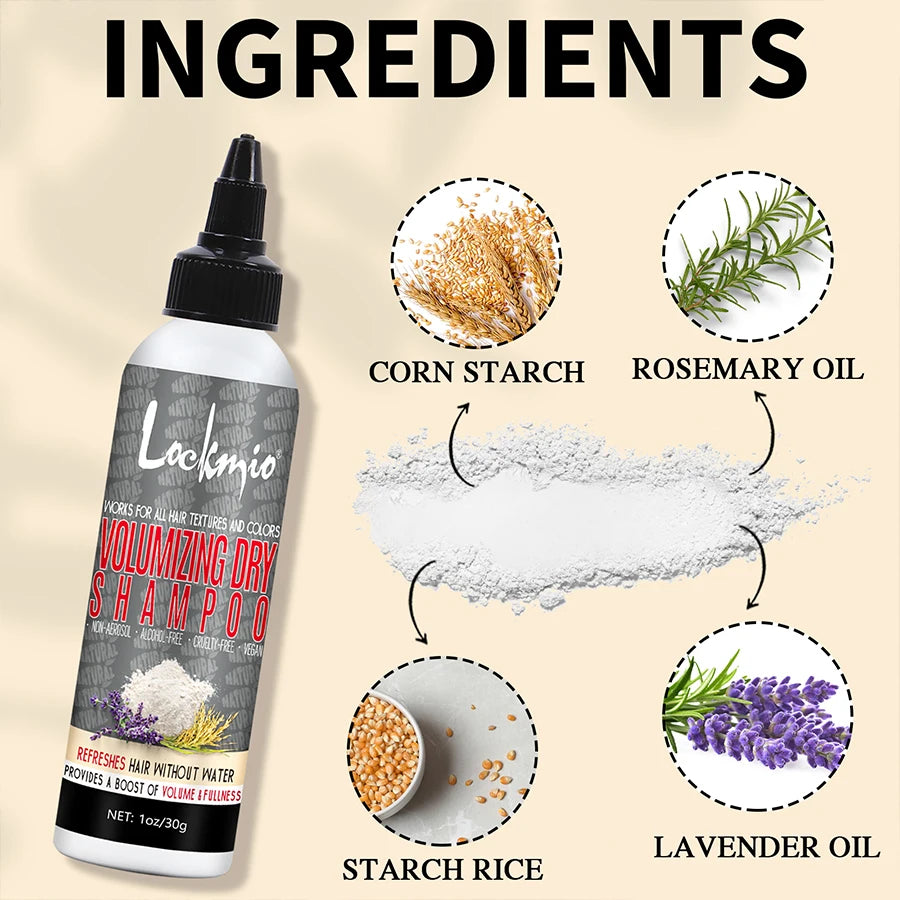 Lockmio Volumizing Natural Rice Dry Shampoo