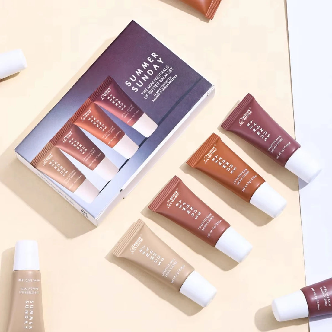4 Pcs Mini Lip Butter Balm Set