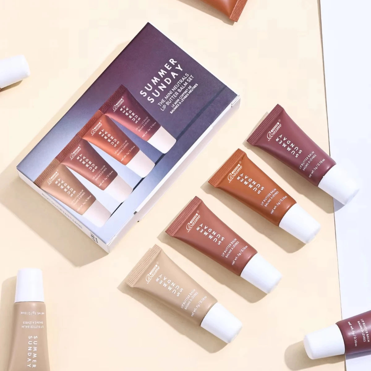 4 Pcs Mini Lip Butter Balm Set