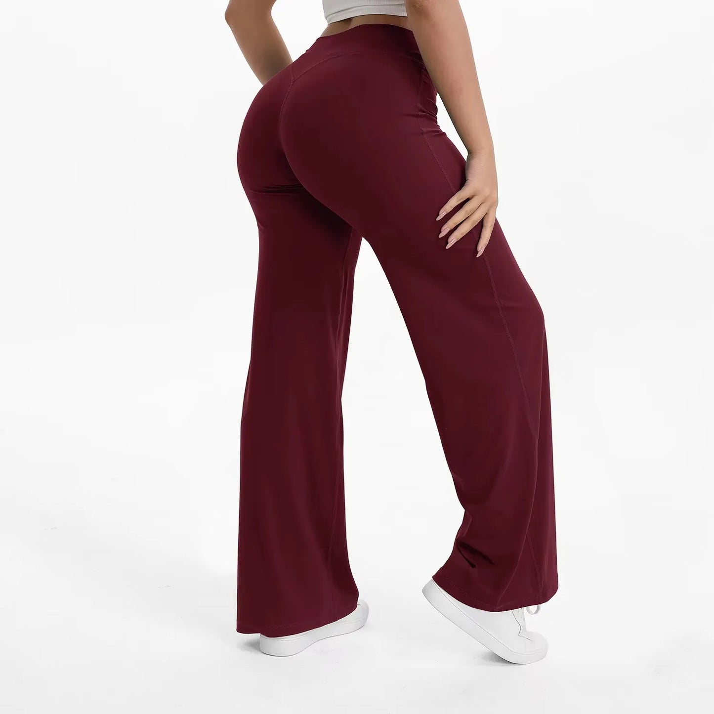 Sport Trousers SoftMotion Straight-Leg Pants Women's High Waist Yoga Bottoms GYM Naked Feel Pilates Running