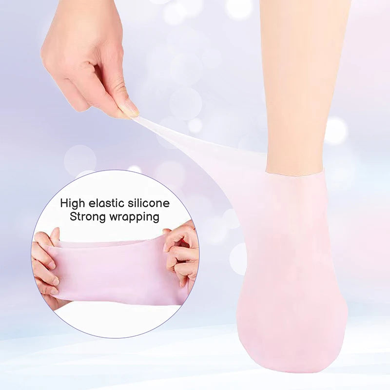 Silicone Moisturizing Gel Heel Socks Exfoliating And Preventing Dryness Foot Skin Rejuvenation Foot Care Elastic Sock