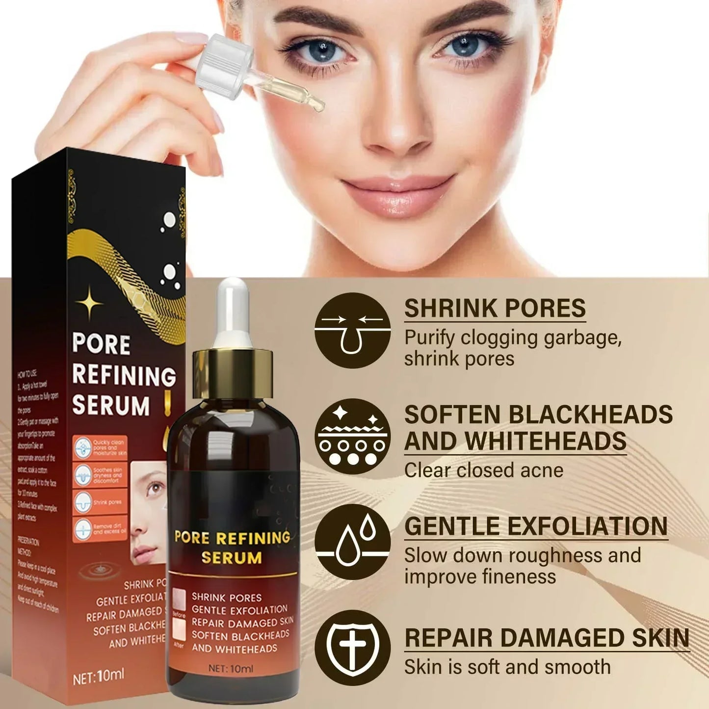 Pore Shrink Face Serum Remove Blackheads Acne