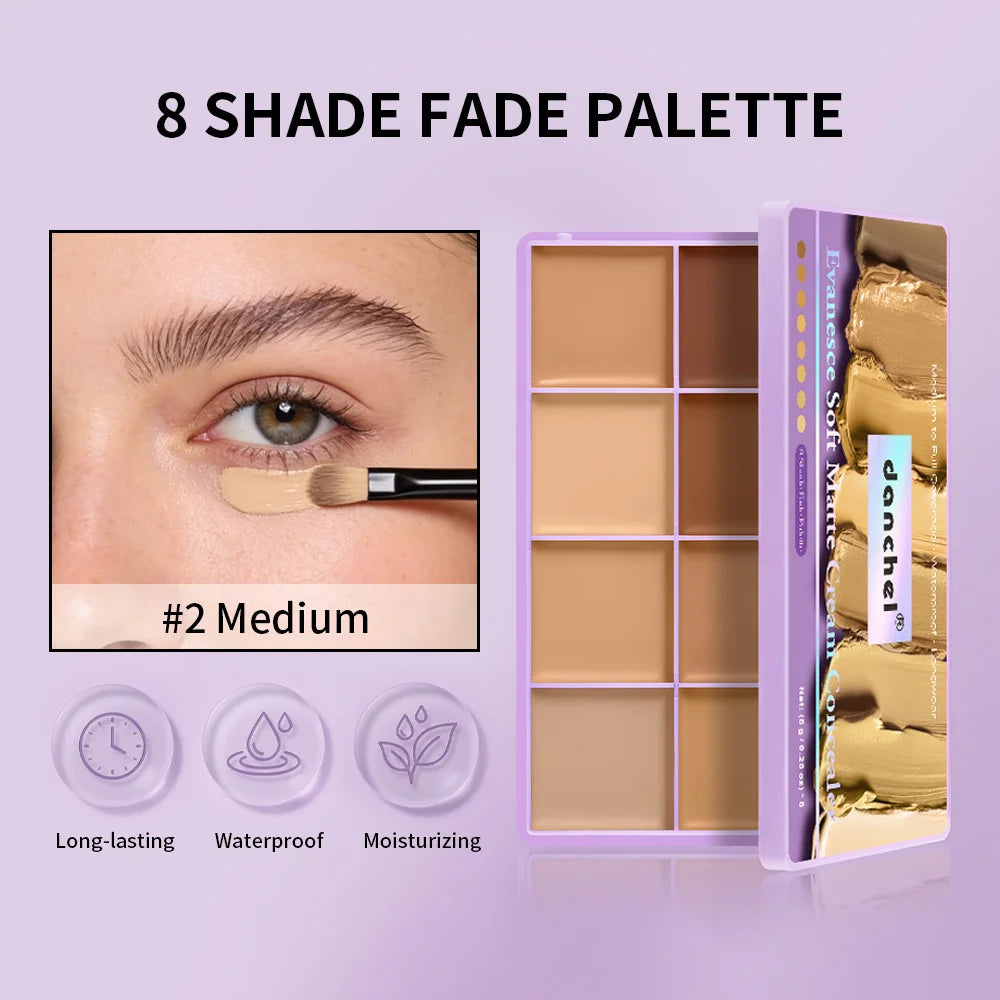 8 Shades Cream Concealer Palette Full Coverage Tattoo Cover Up Cream Contour Dark Spots