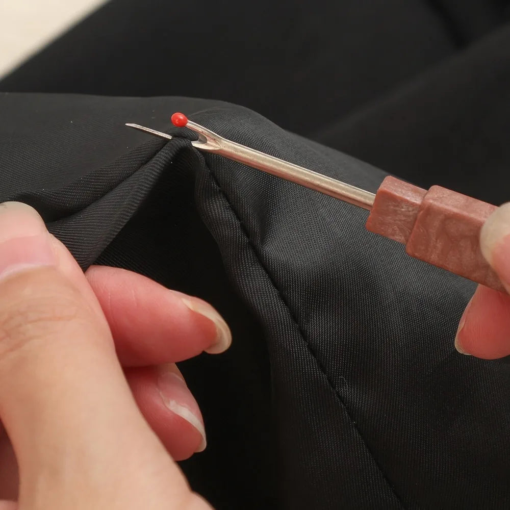 34PCS Big Eye Steel Needles Set - Long & Thin Handmade Quilting & Sewing Needles Kit for DIY Sewing Projects