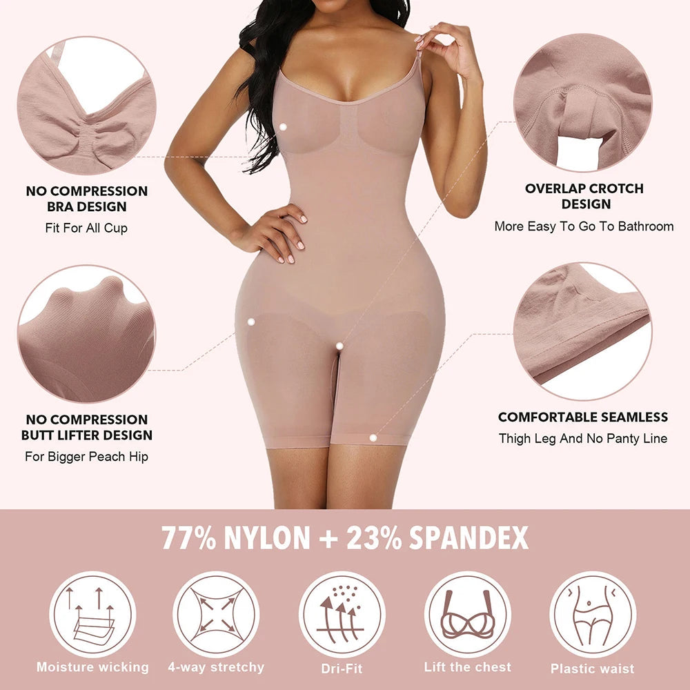 Women Seamless Bodysuit Push Up Corset Waist Trainer Trimmer Butt Lifter Body Shaper